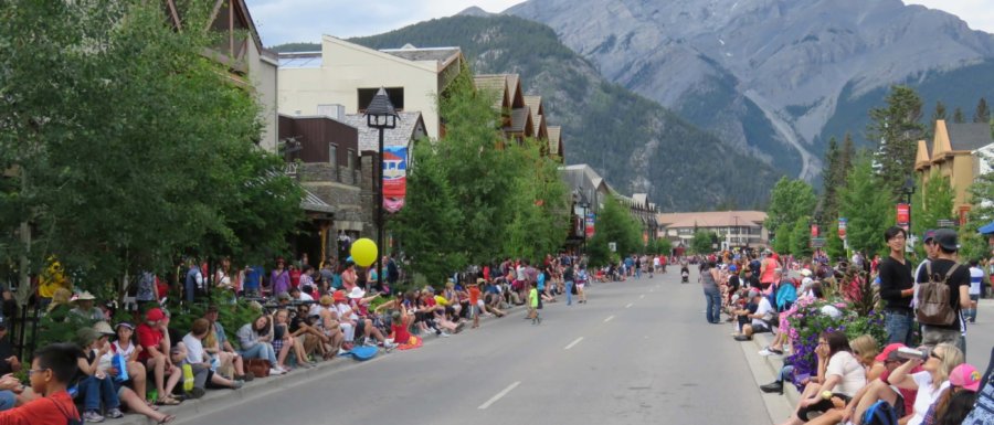 Banff 1 juli - Kanads nationaldag - parader mm