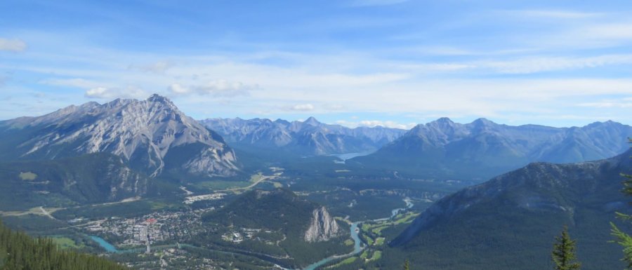 Utsikt från Sulphur mountain Banff